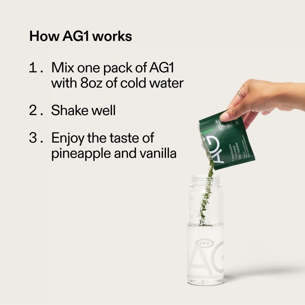 AG1 Greens Powder Supplement – Multivitamin & Probiotic Blend