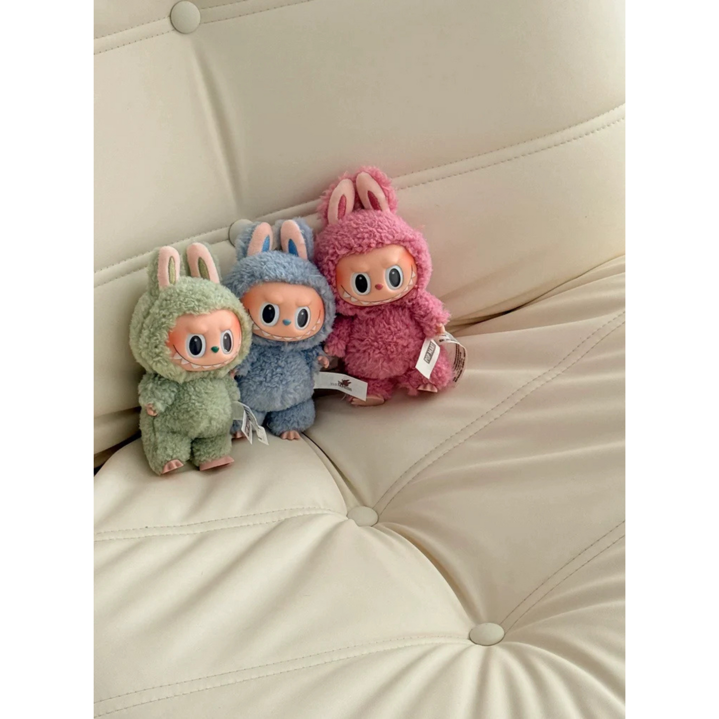 POP MART Labubu “Sea Salt Coconut” Plush Keychain – The Monsters Series Vol. 1 (Exciting Macarons)