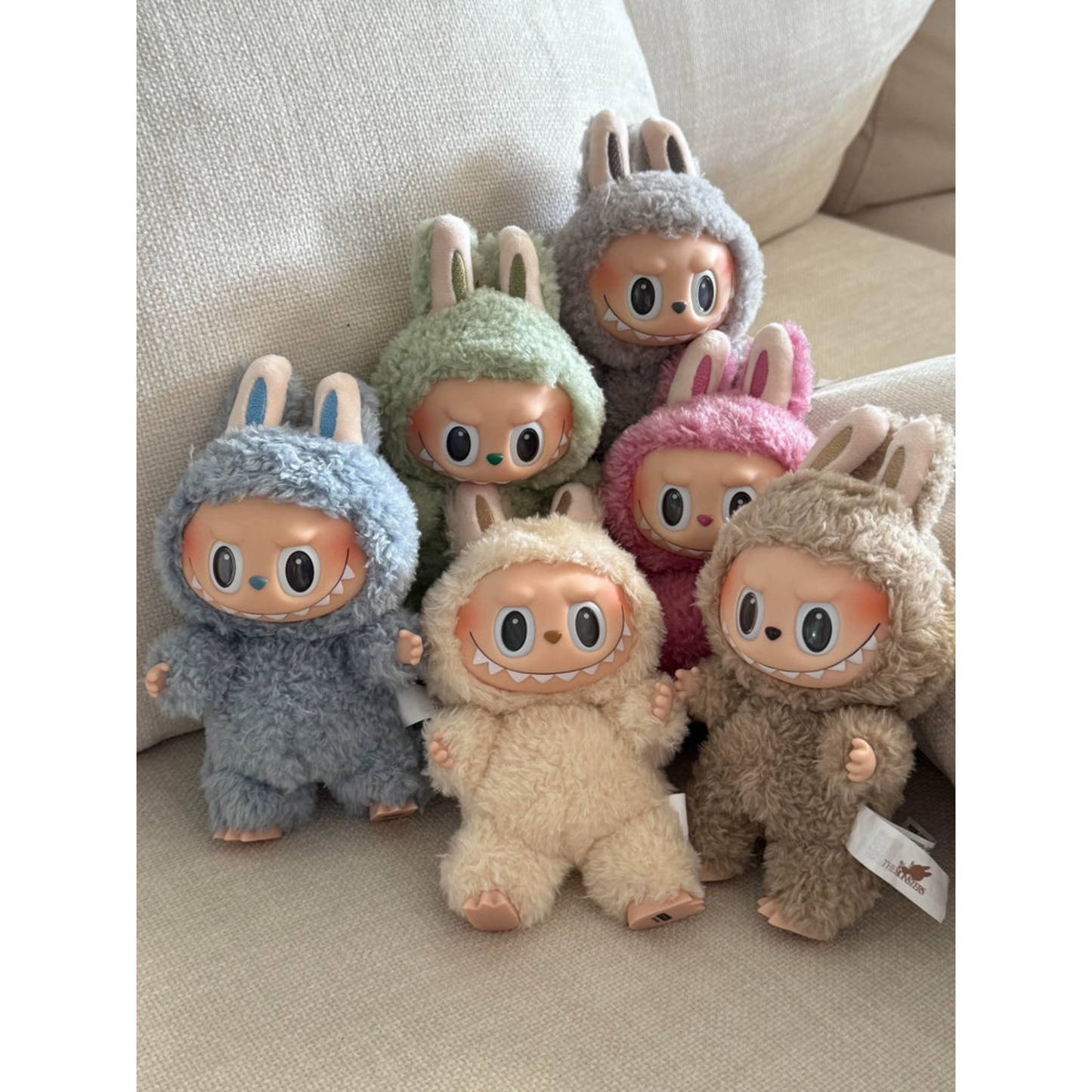 POP MART Labubu “Sea Salt Coconut” Plush Keychain – The Monsters Series Vol. 1 (Exciting Macarons)
