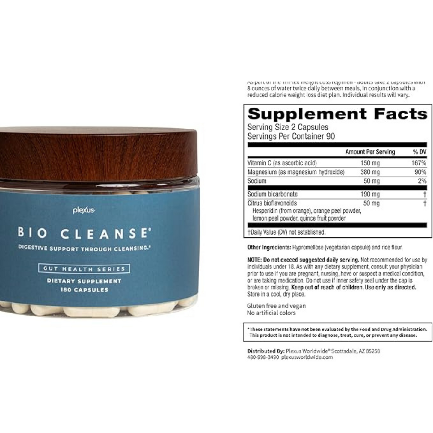 Bio Cleanse+ by Plexus – Advanced Gentle Detox Formula (180 ct)