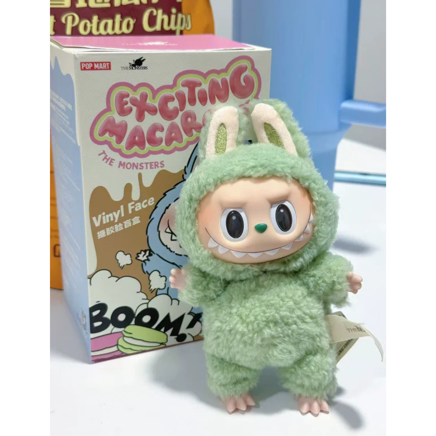 POP MART Labubu “Green Grape” Plush Keychain – The Monsters Series Vol. 1 (Exciting Macarons)