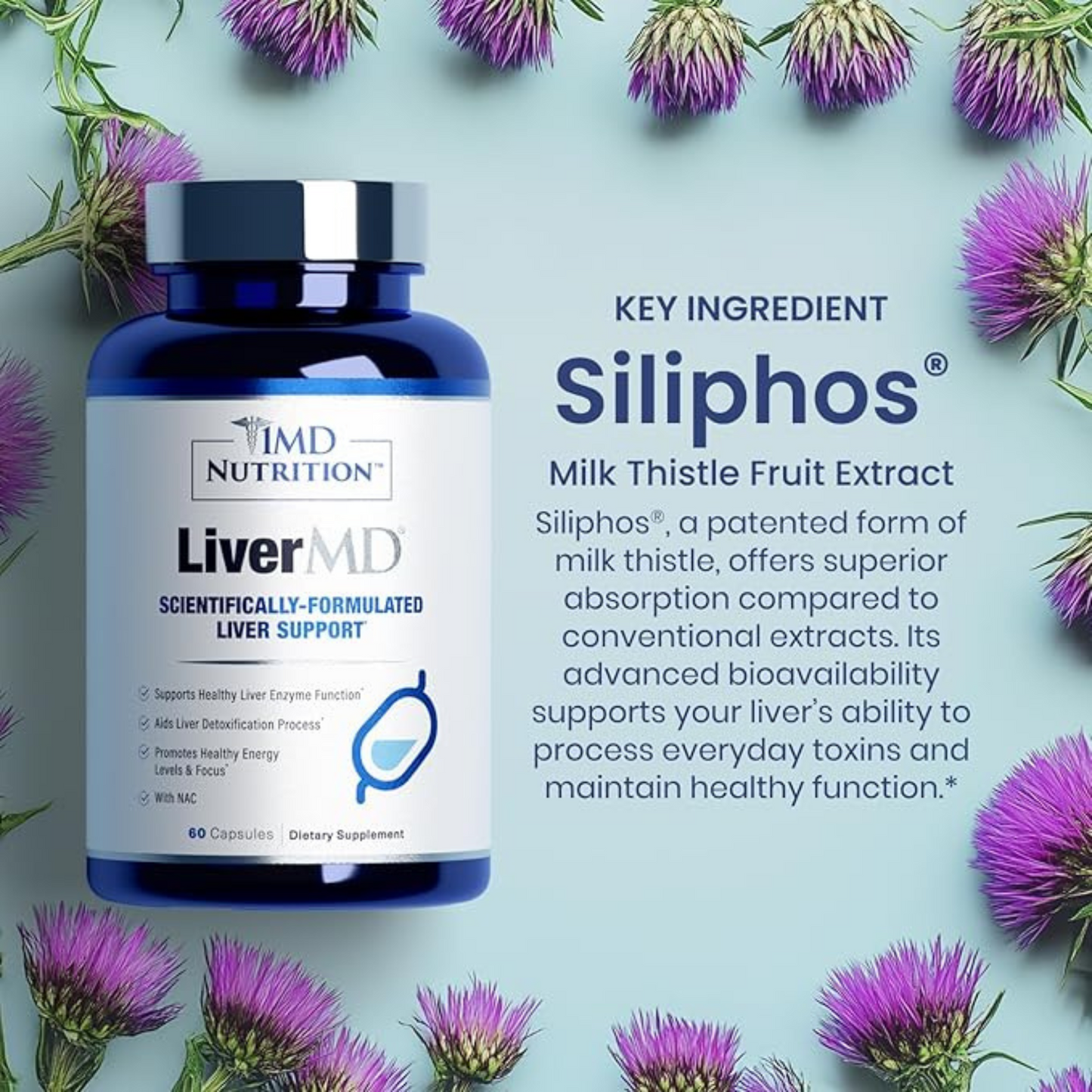 HepaGlow™ by 1MD – Advanced Liver Cleanse with NAC & Siliphos®