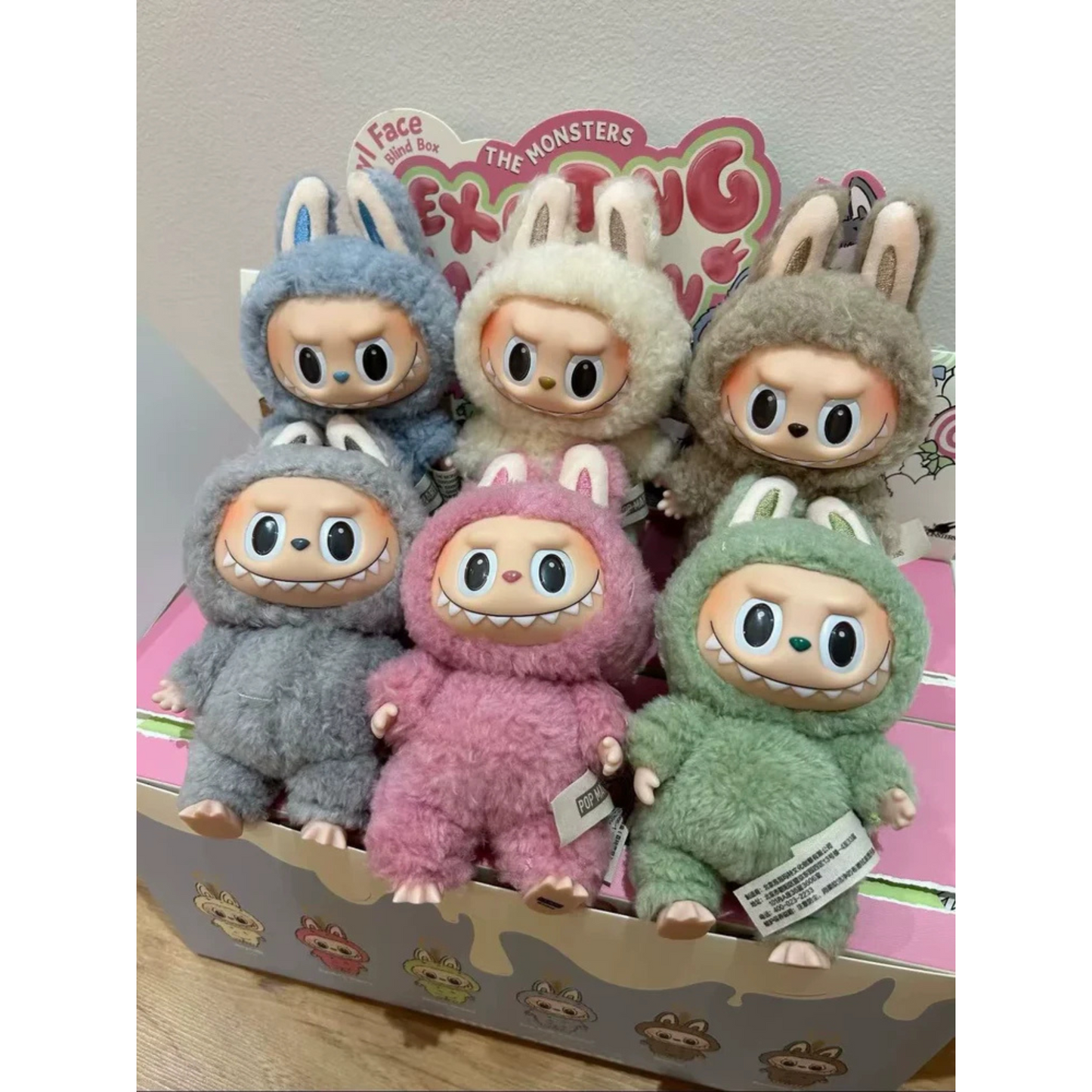 POP MART Labubu “Green Grape” Plush Keychain – The Monsters Series Vol. 1 (Exciting Macarons)