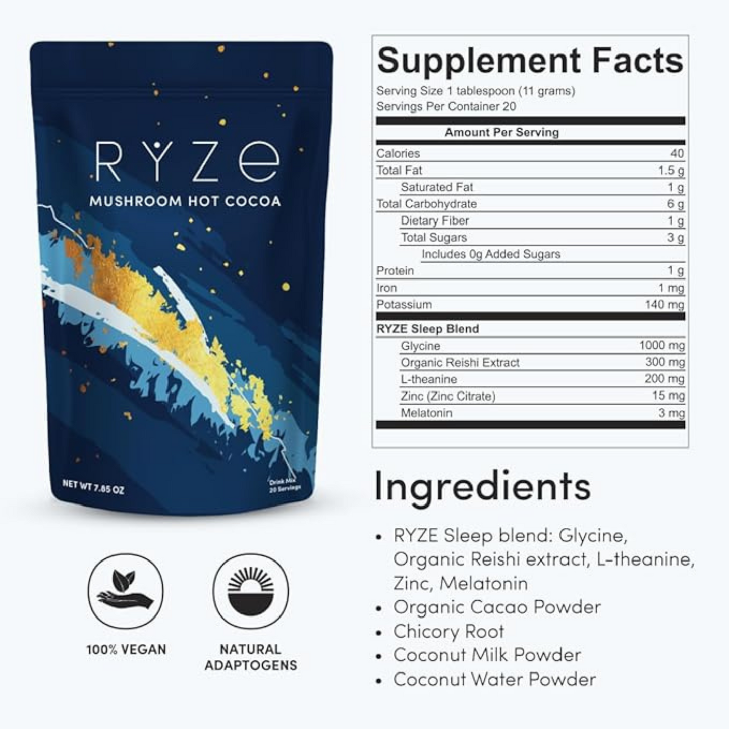 RYZE Sleep Cocoa™ – Relaxing Mushroom Blend for Deep Rest
