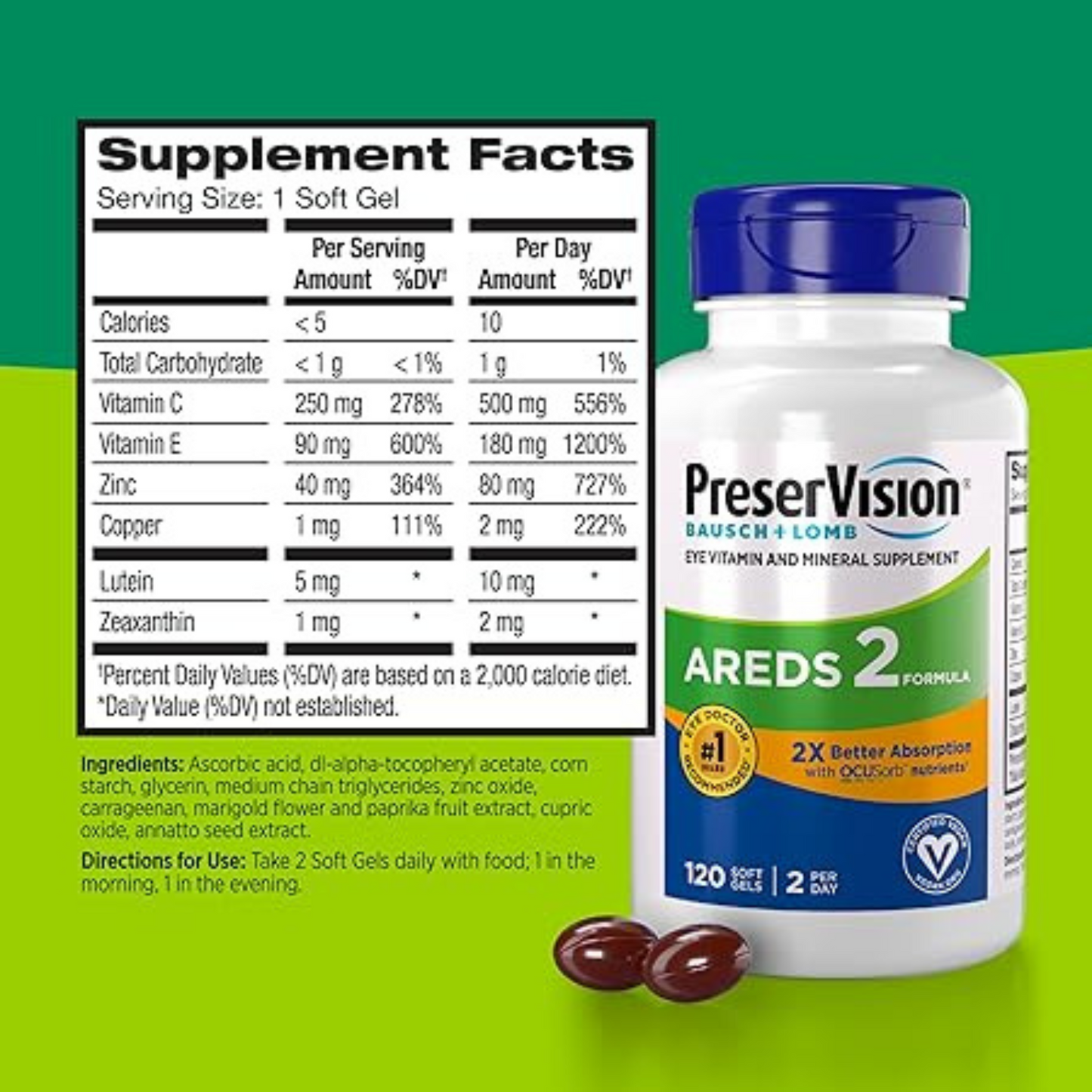 PreserVision® AREDS 2 Eye Vitamins – 120 Softgels