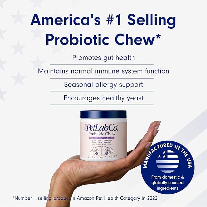 PetLab Co.® Dog Probiotic Chews – Pork Flavor – 30 ct