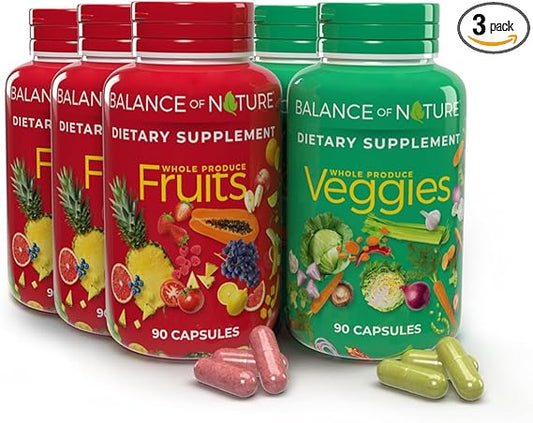 Balance of Nature – Fruit & Veggie Supplement Capsules- 3 set