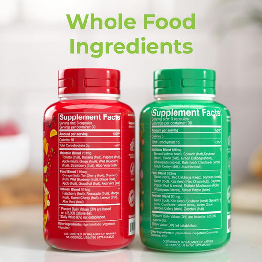 Balance of Nature – Fruit & Veggie Supplement Capsules- 1 set