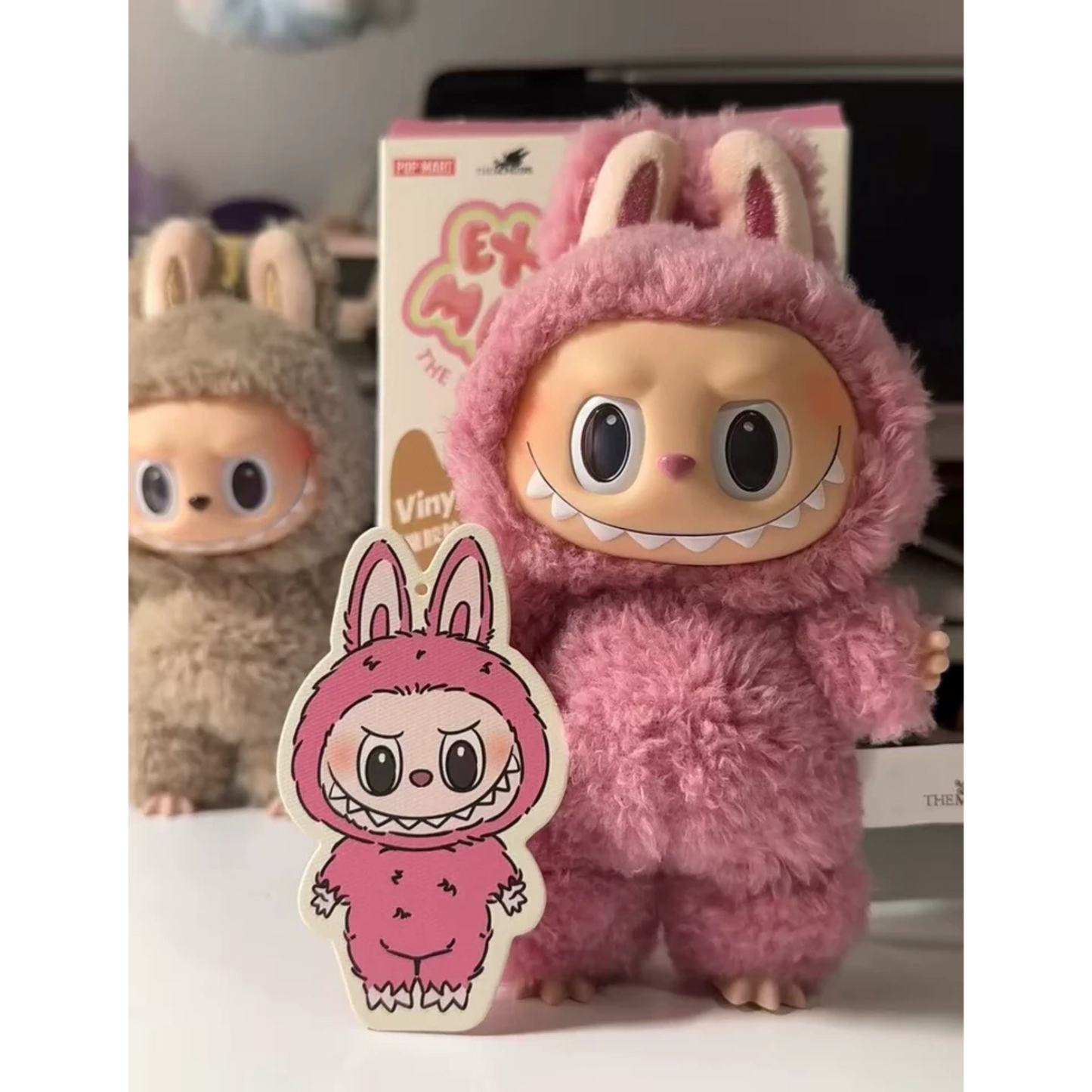 POP MART Labubu “Lychee Berry” Plush Keychain – The Monsters Series Vol. 1 (Tasty Macarons)