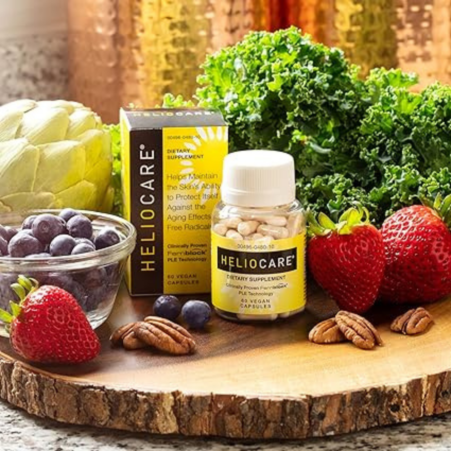 Heliocare 240mg Skin Care Dietary Supplement | Antioxidant Sun Protection | 60 Veggie Capsules