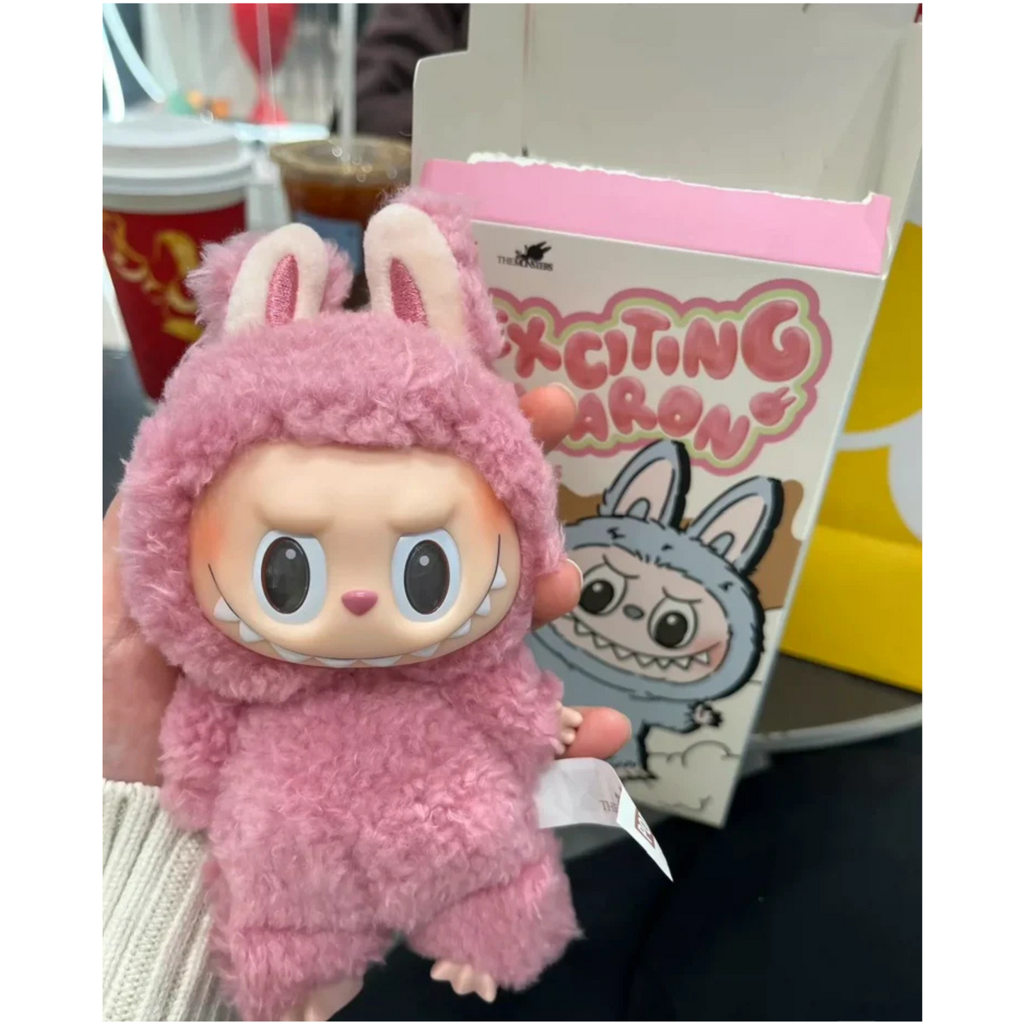POP MART Labubu “Lychee Berry” Plush Keychain – The Monsters Series Vol. 1 (Tasty Macarons)