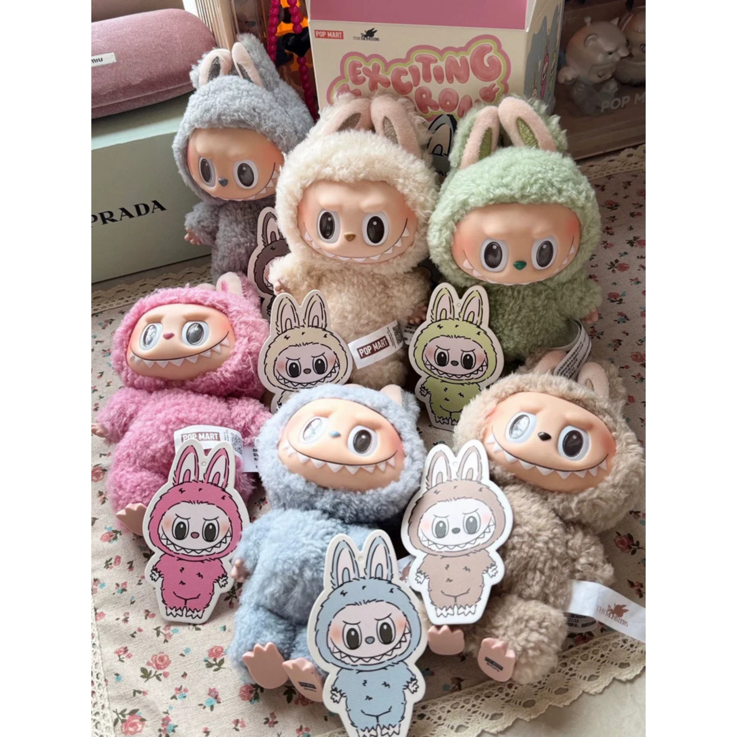 POP MART Labubu “Lychee Berry” Plush Keychain – The Monsters Series Vol. 1 (Tasty Macarons)