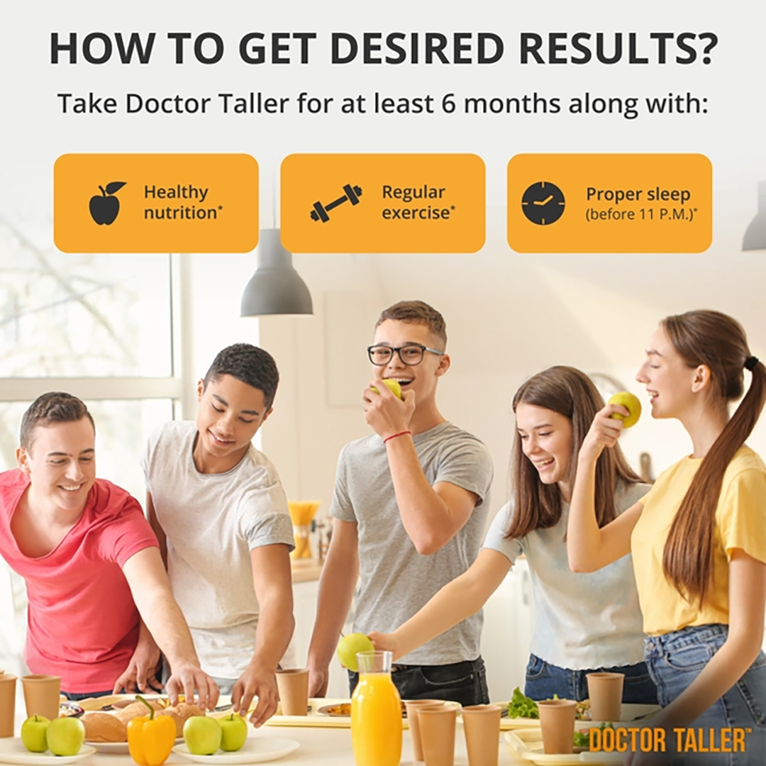 NuBest Doctor Taller – Growth Support for Kids (8+) & Teens – 60 Vegan Capsules