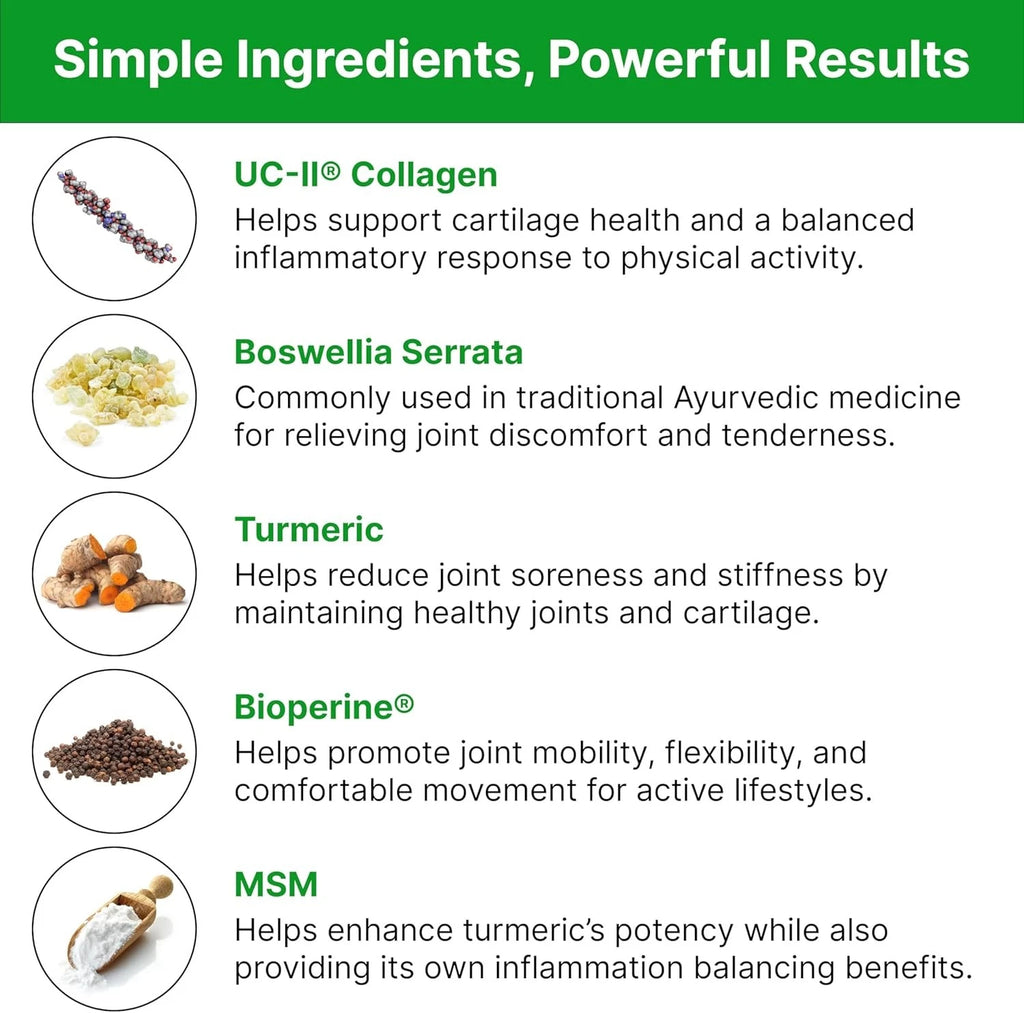Suplemento natural de apoyo articular - sin OGM, sin gluten -
