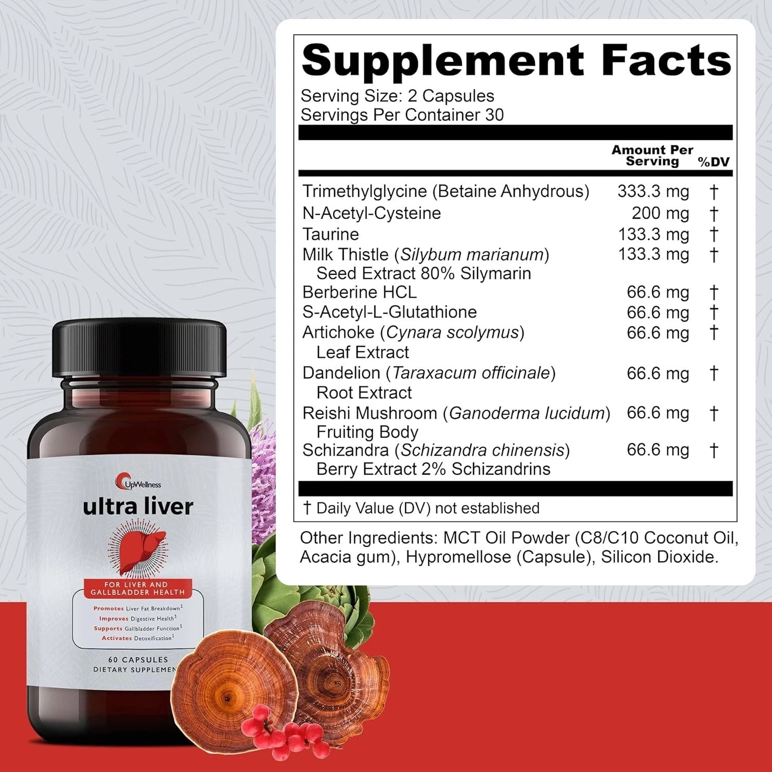 UpWellness Ultra Liver Supplement for Liver Health and Gallbladder Support - ...
