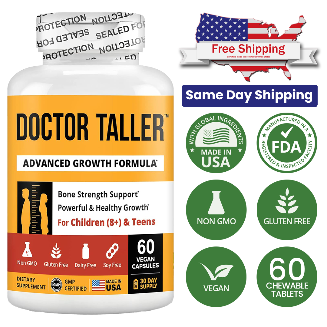 NuBest Doctor Taller – Growth Support for Kids (8+) & Teens – 60 Vegan Capsules