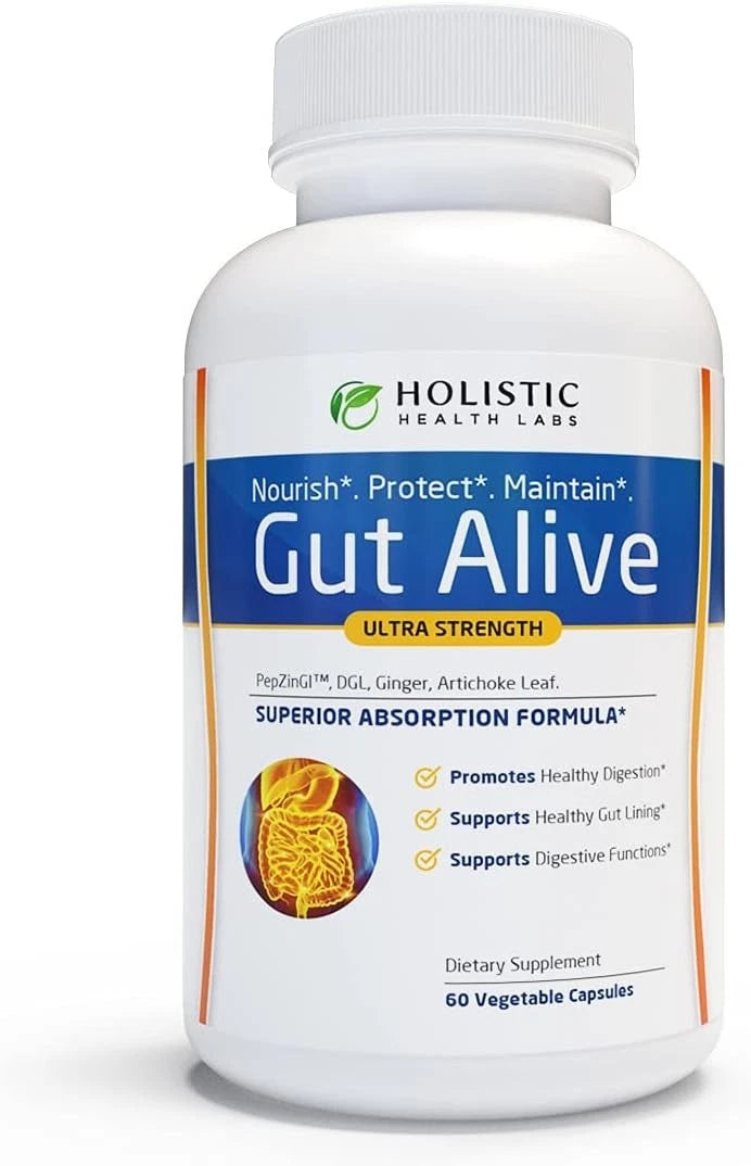 Gut Alive 60 Capsules - Natural Gut Lining Support Supplement EXP 08/2027