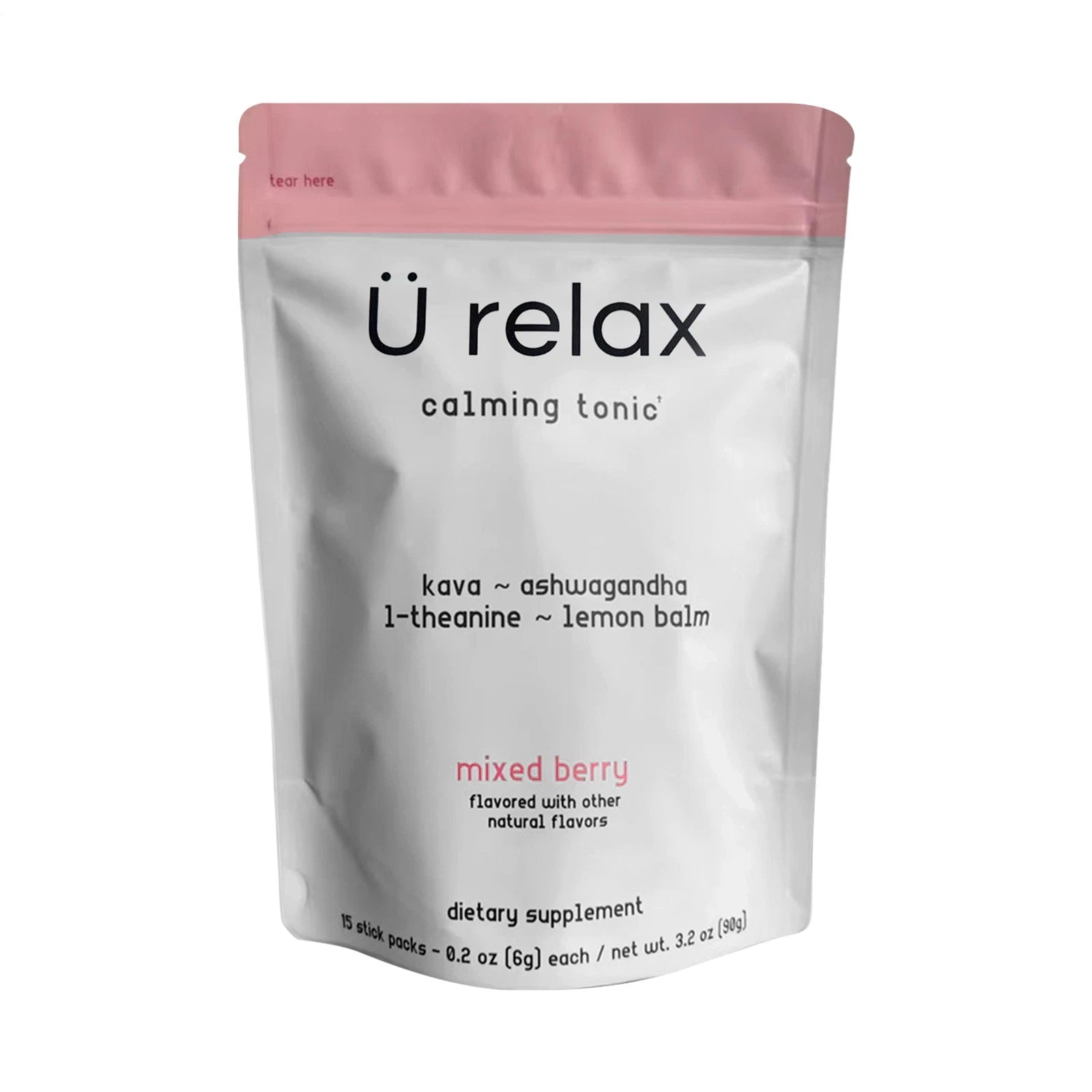 U Relax Calming Tonic- 15 Packets MIXED BERRY Flavor Relax Calming Drink