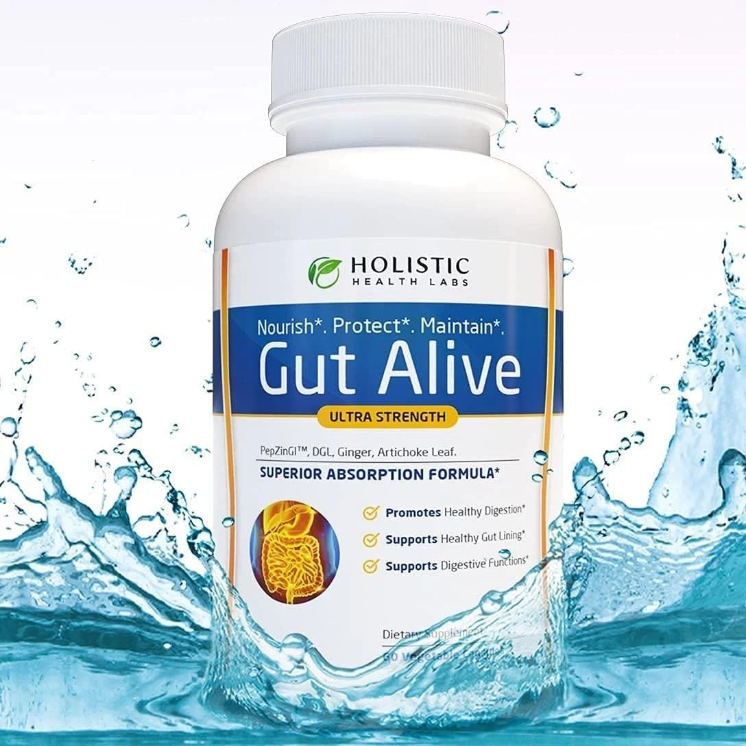 Gut Alive 60 Capsules - Natural Gut Lining Support Supplement EXP 08/2027