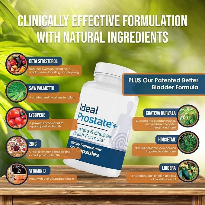 Prostate Supplement Men Advanced Support Saw Palmetto Lycopene For Natural 60pc