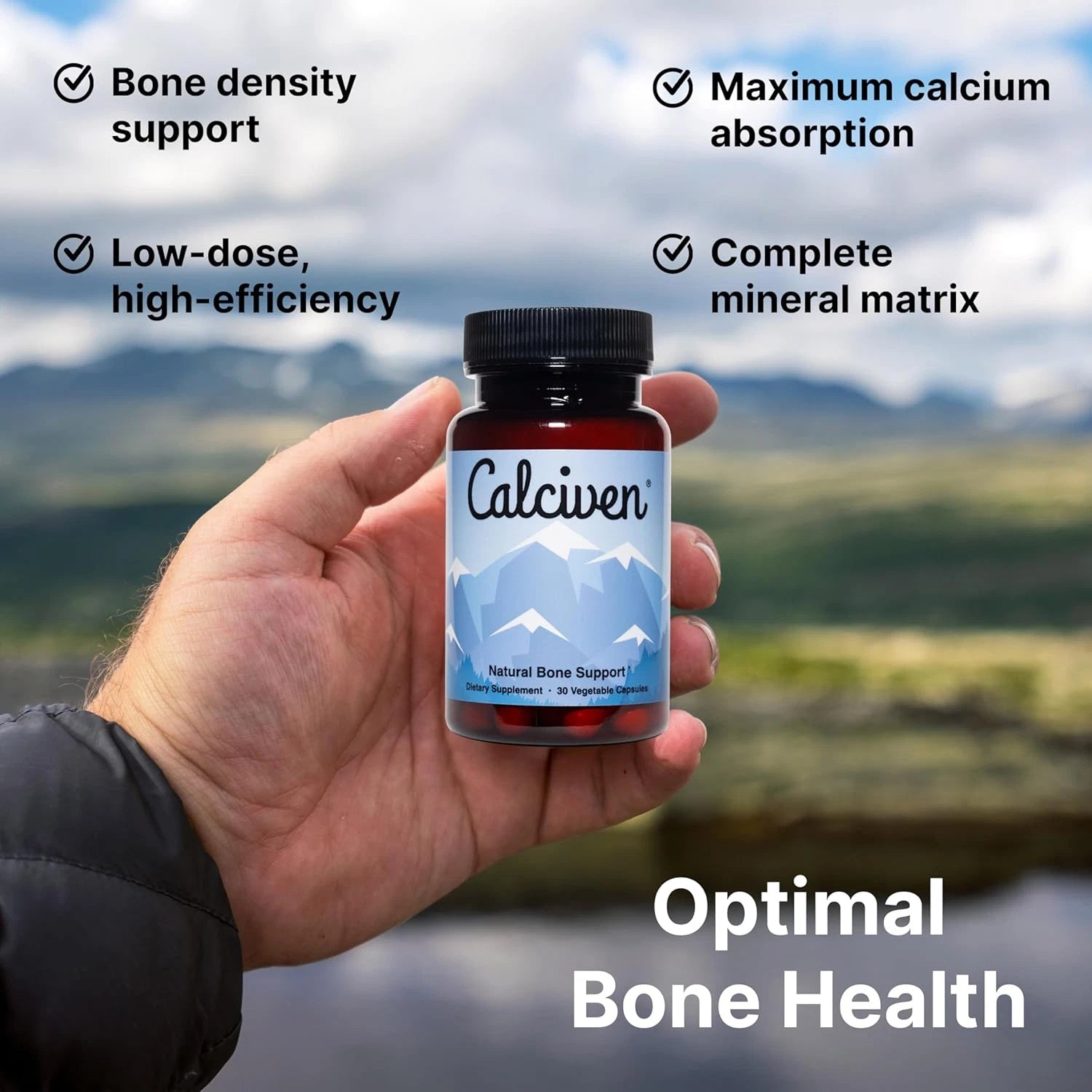 Natural Bone Support Supplement - Non-Gmo, Gluten-Free