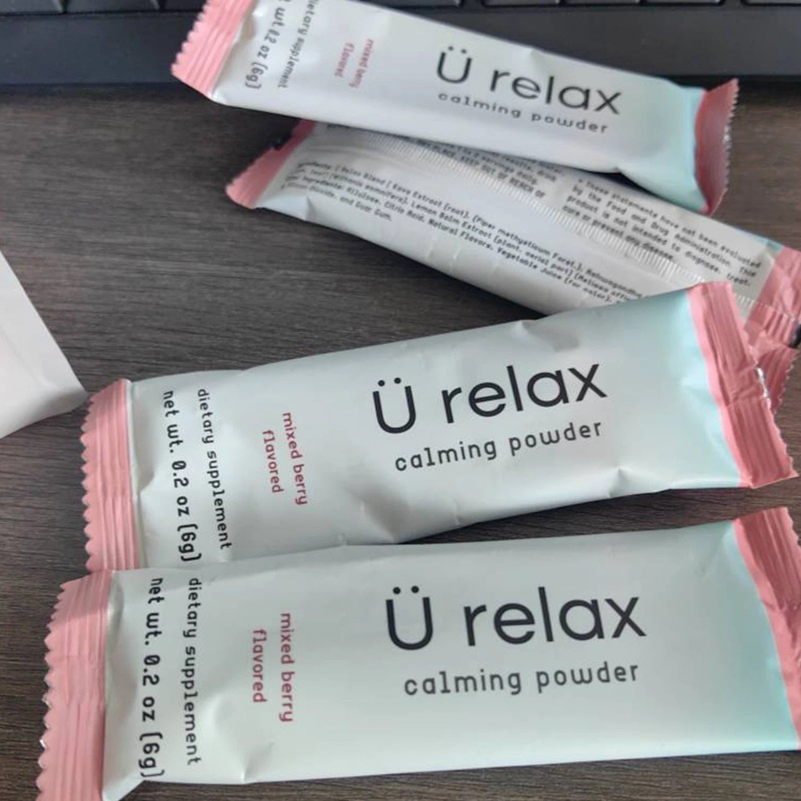 U Relax Calming Tonic- 15 Packets MIXED BERRY Flavor Relax Calming Drink