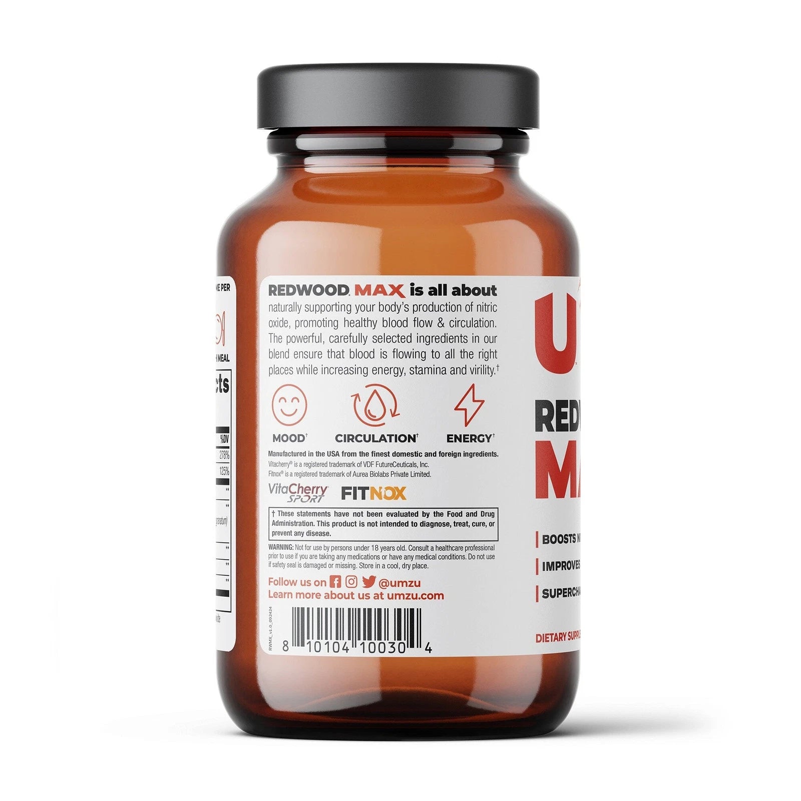 UMZU Redwood Max: Boost Nitric Oxide & Stamina