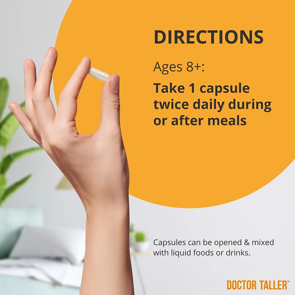 NuBest Doctor Taller – Growth Support for Kids (8+) & Teens – 60 Vegan Capsules